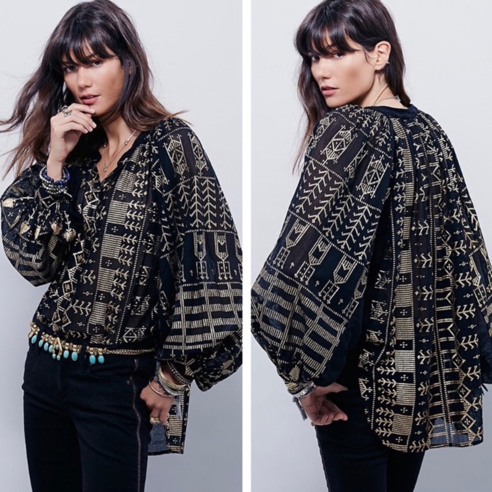 Free People Palacio Blouse